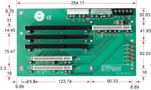 PCI-5S4 Backplane